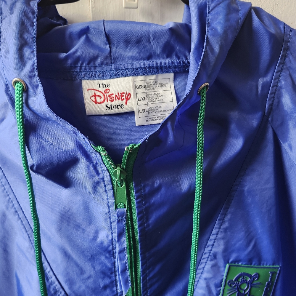 Disney Store Brand - Blue Sport Tigger 1/4 Zip Hooded Windbreaker 1990s X-Large - Picture 2 of 5